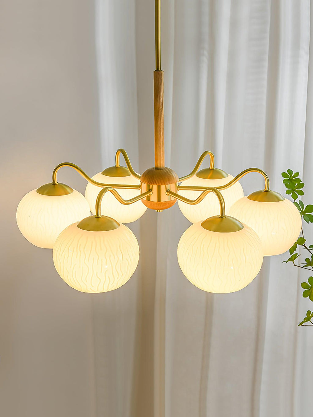 Elyra Lustre Élégant en Bois - Neutralighting