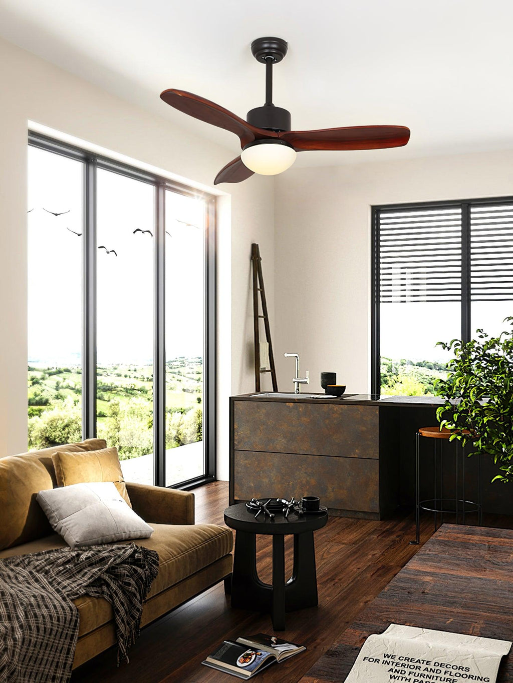 Utalis Plafonnier Ventilateur Naturel Élégant - Neutralighting