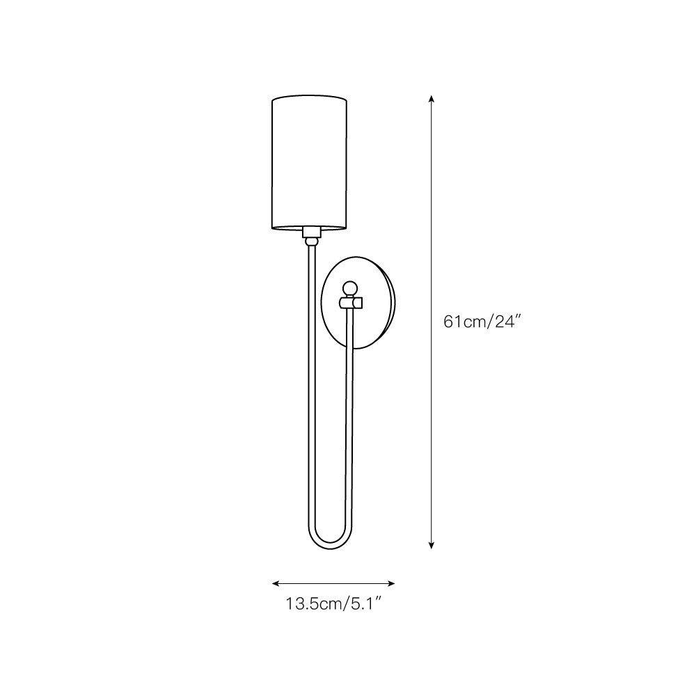 Syvineth Applique Murale Laiton Tissu Minimaliste Moderne - Neutralighting