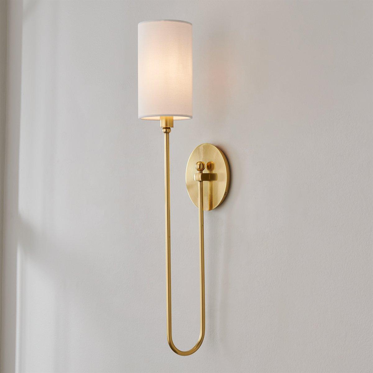 Syvineth Applique Murale Laiton Tissu Minimaliste Moderne - Neutralighting