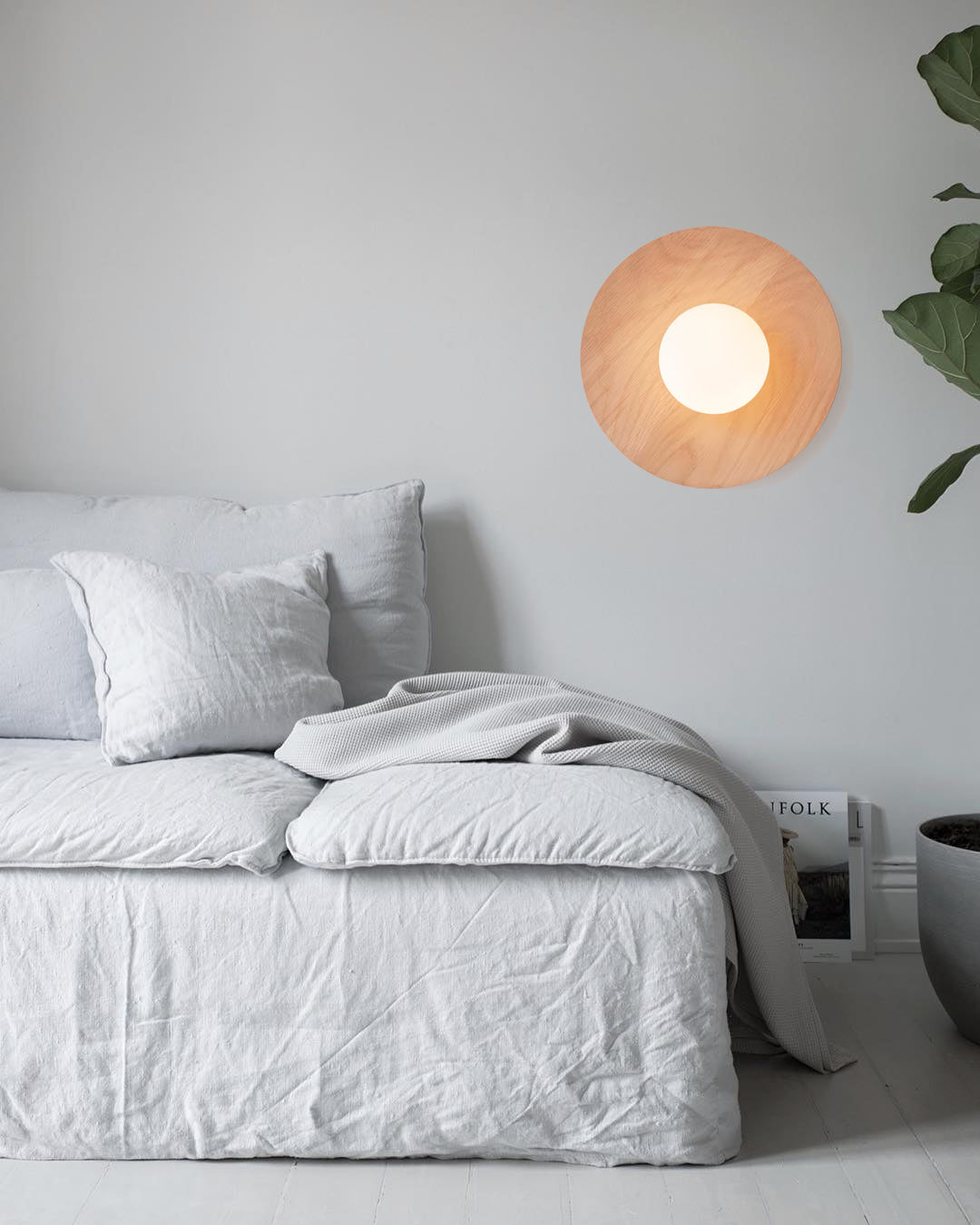 Arlirir Applique Murale Minimaliste en Bois et Verre - Neutralighting