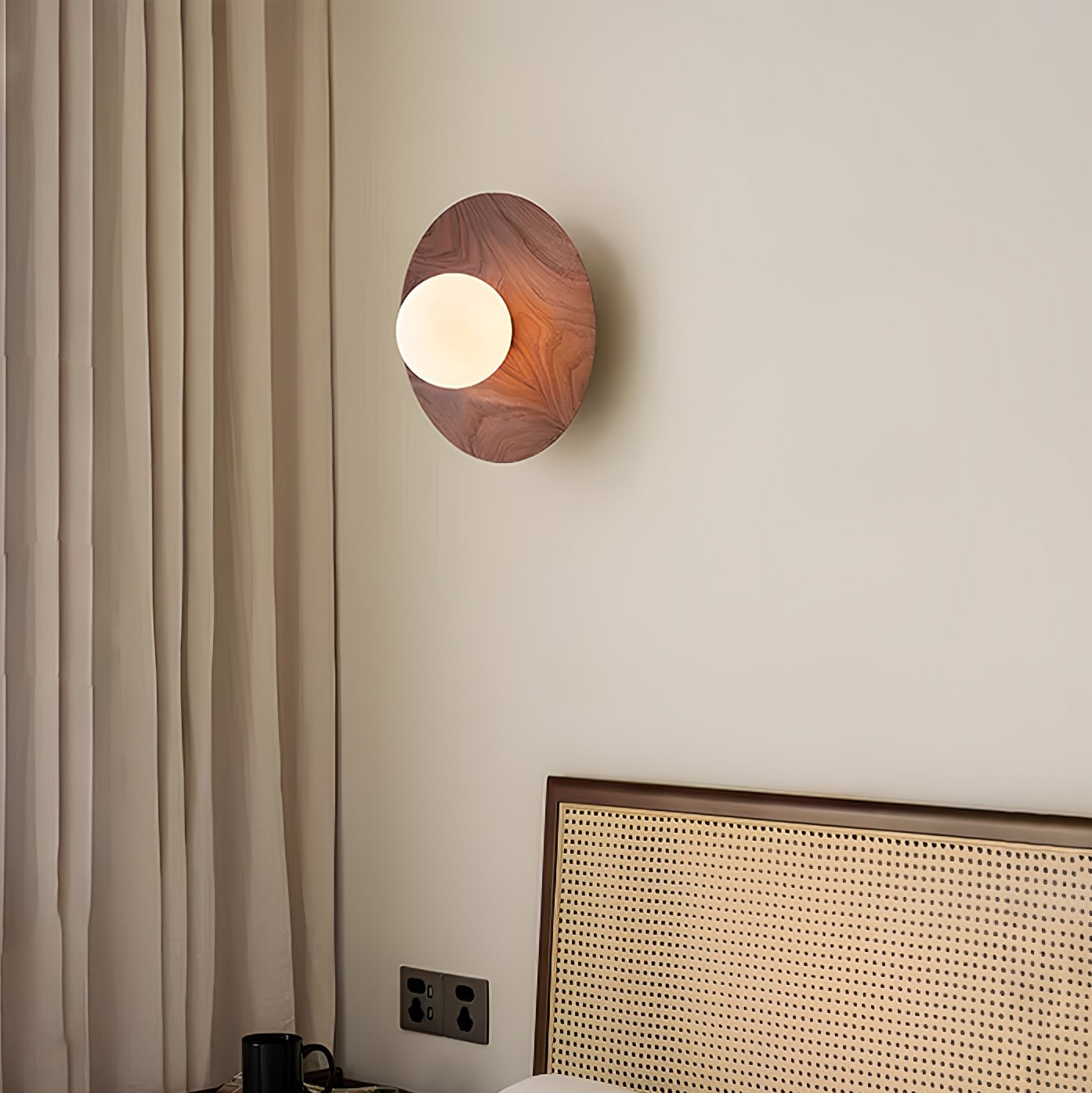 Arlirir Applique Murale Minimaliste en Bois et Verre - Neutralighting