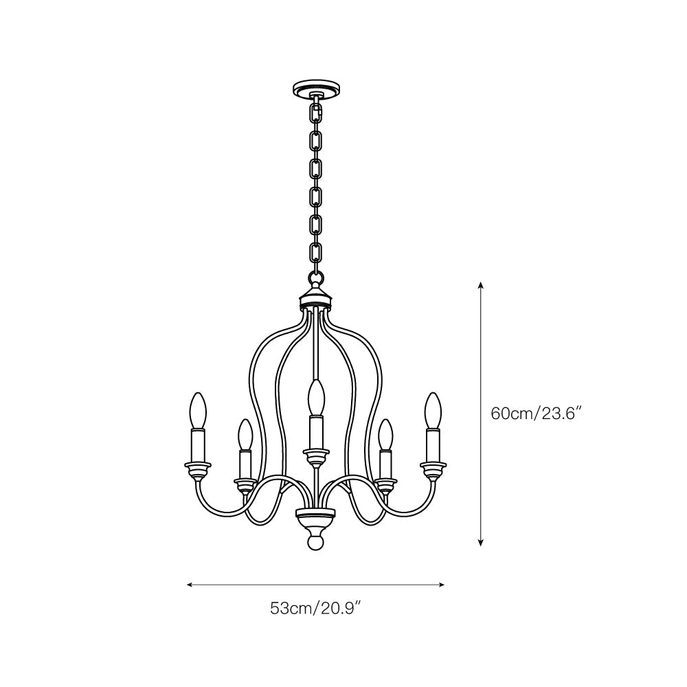 Ivvinisra Chandelier Métal Industriel Vintage - Neutralighting