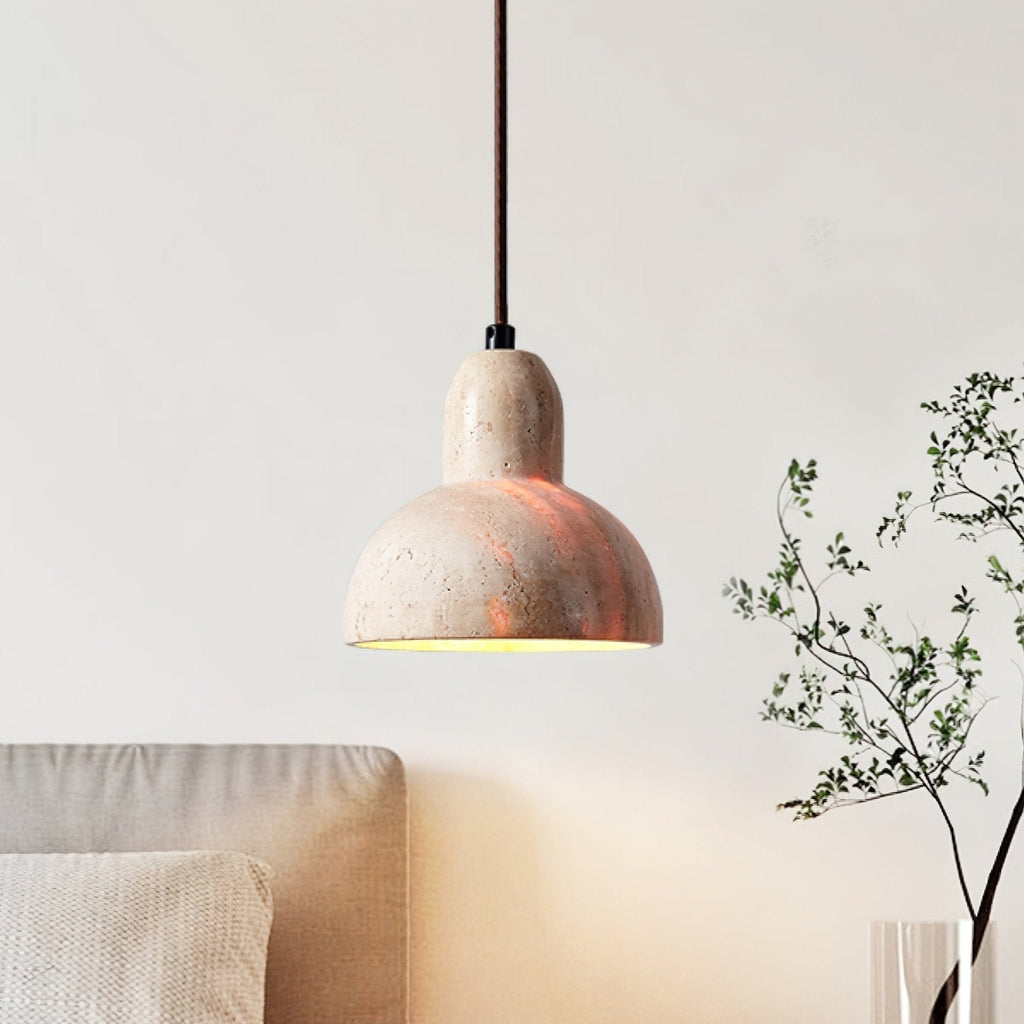 Cyrah Suspension Dôme en Travertin - Neutralighting