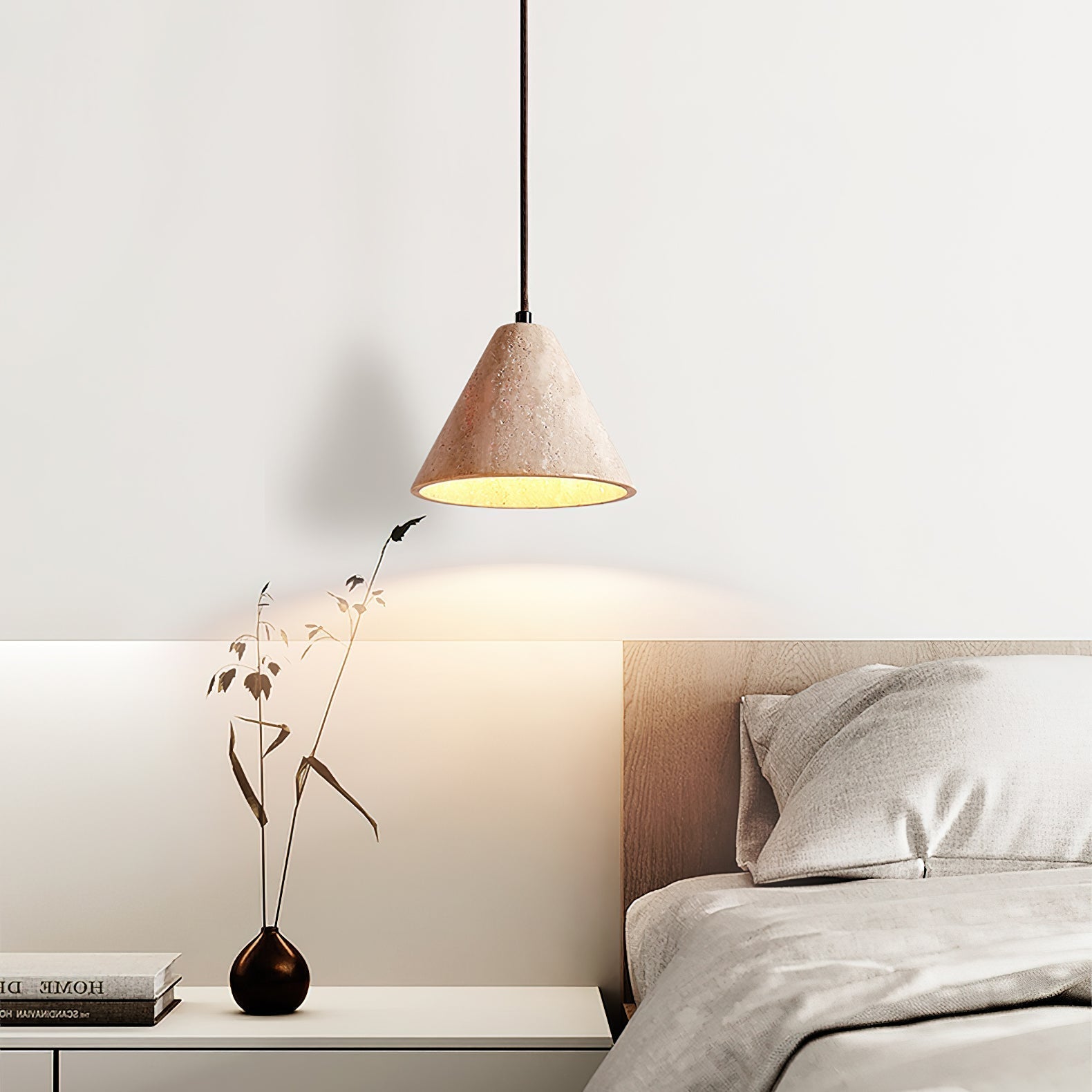 Cyrah Suspension Dôme en Travertin - Neutralighting