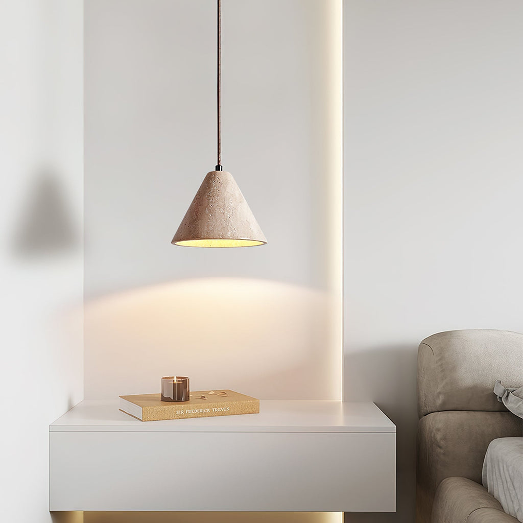 Cyrah Suspension Dôme en Travertin - Neutralighting