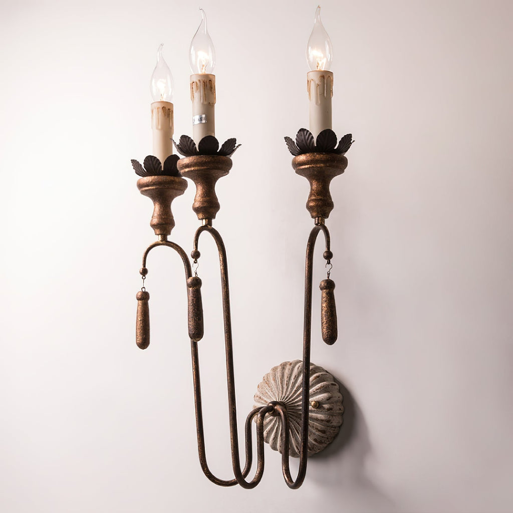 Avelaris Lampe Murale Vintage Industrielle en Bois et Métal - Neutralighting