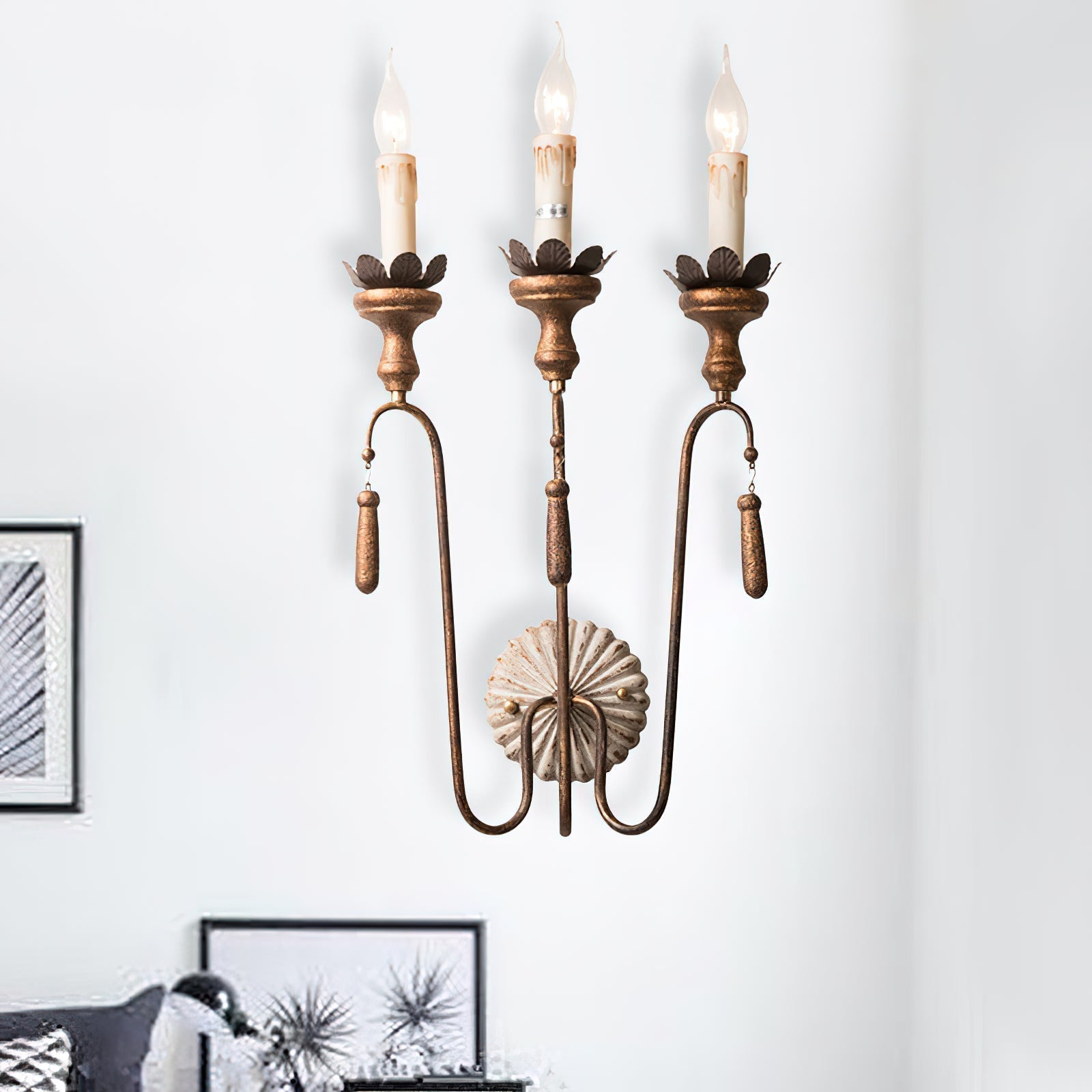 Avelaris Lampe Murale Vintage Industrielle en Bois et Métal - Neutralighting