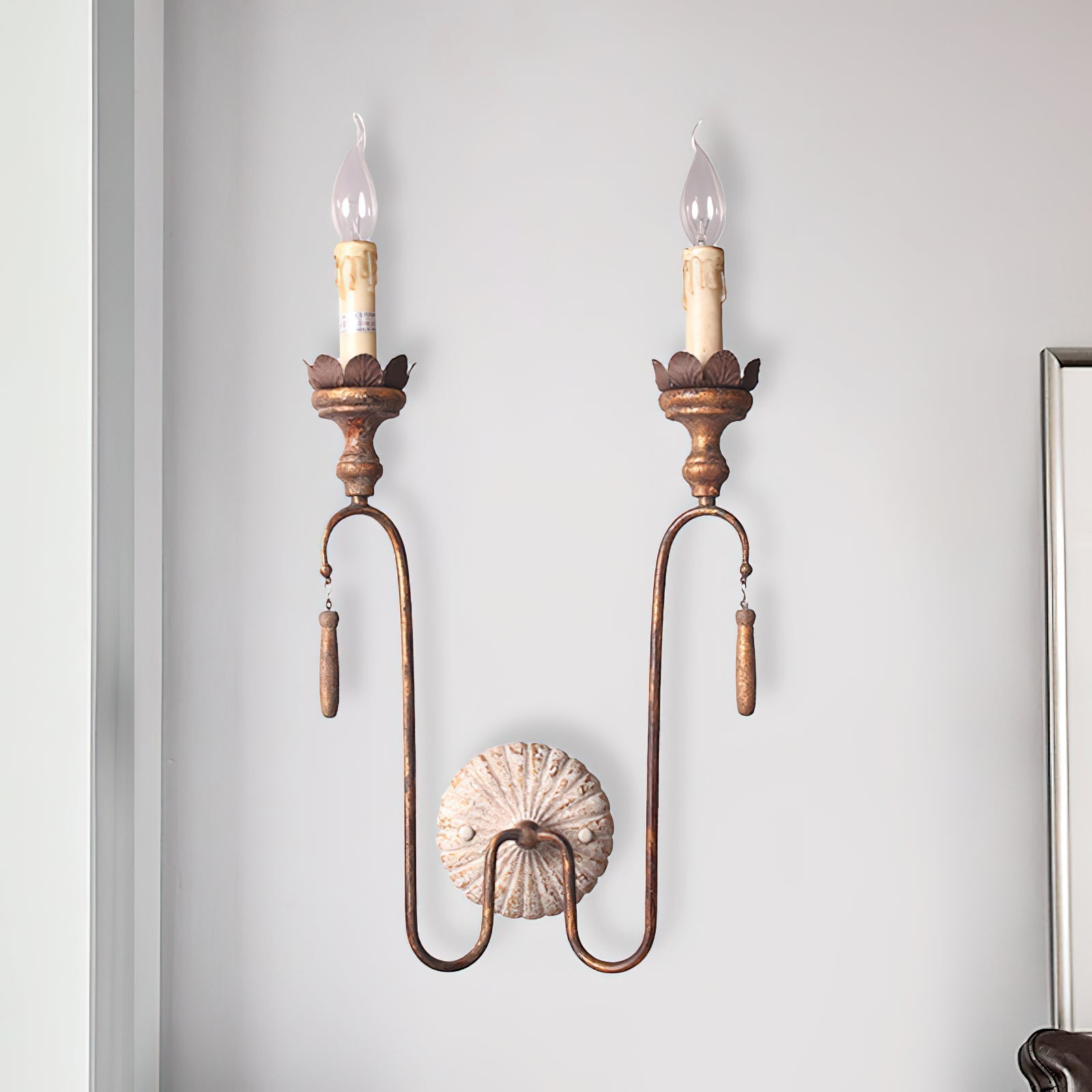 Avelaris Lampe Murale Vintage Industrielle en Bois et Métal - Neutralighting