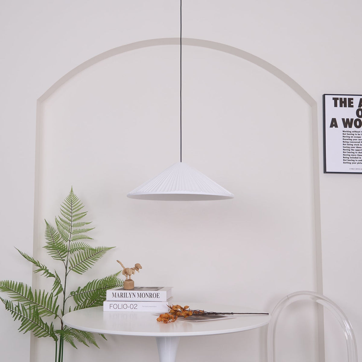 Cone Lampe Suspendue Minimaliste en Résine Chapeau - Neutralighting