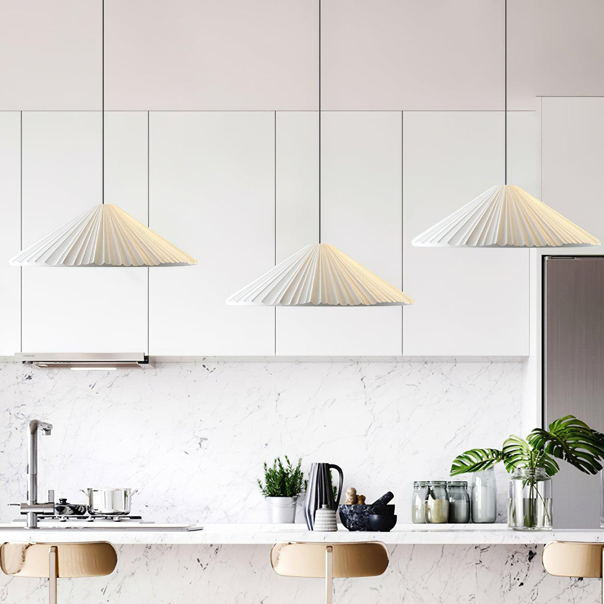 Cone Lampe Suspendue Minimaliste en Résine Chapeau - Neutralighting