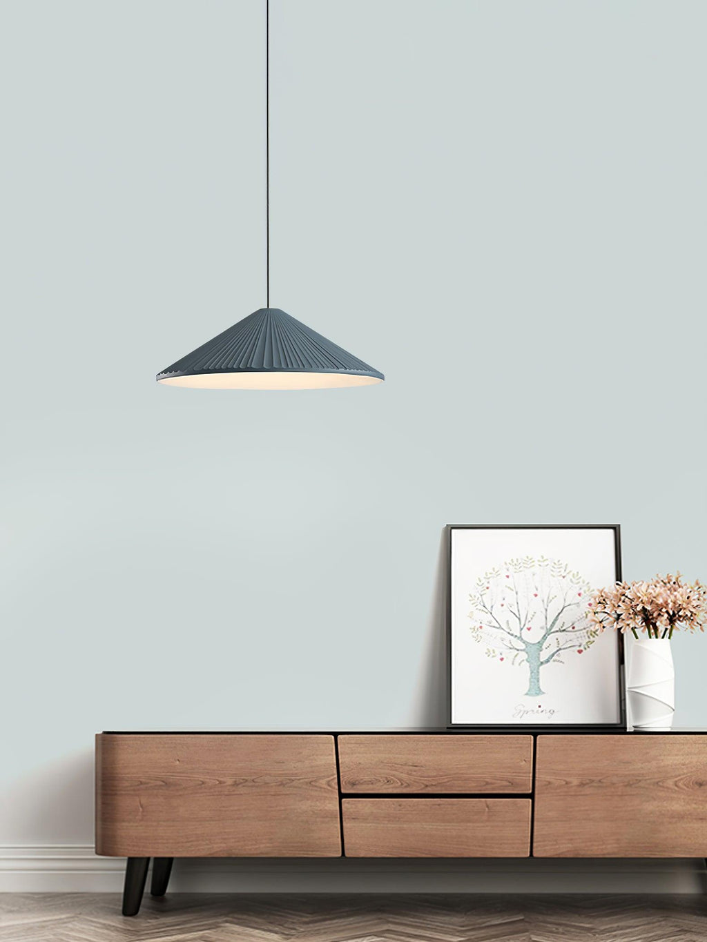 Cone Lampe Suspendue Minimaliste en Résine Chapeau - Neutralighting