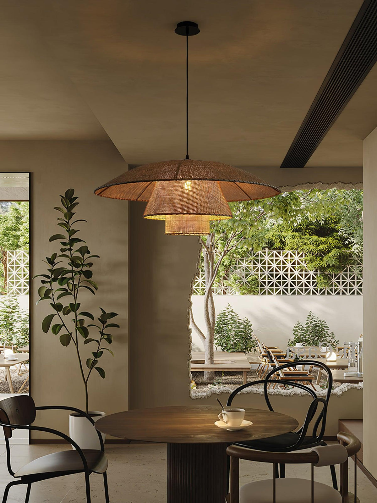 Orvellace Rotin Vintage Pendentif Lampe - Neutralighting