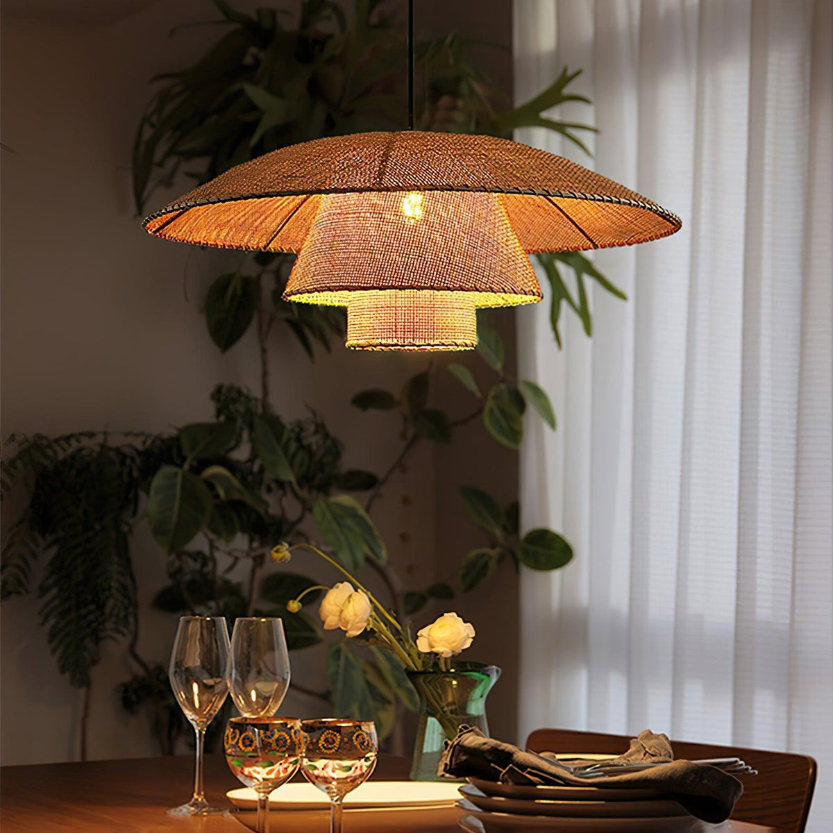 Orvellace Rotin Vintage Pendentif Lampe - Neutralighting