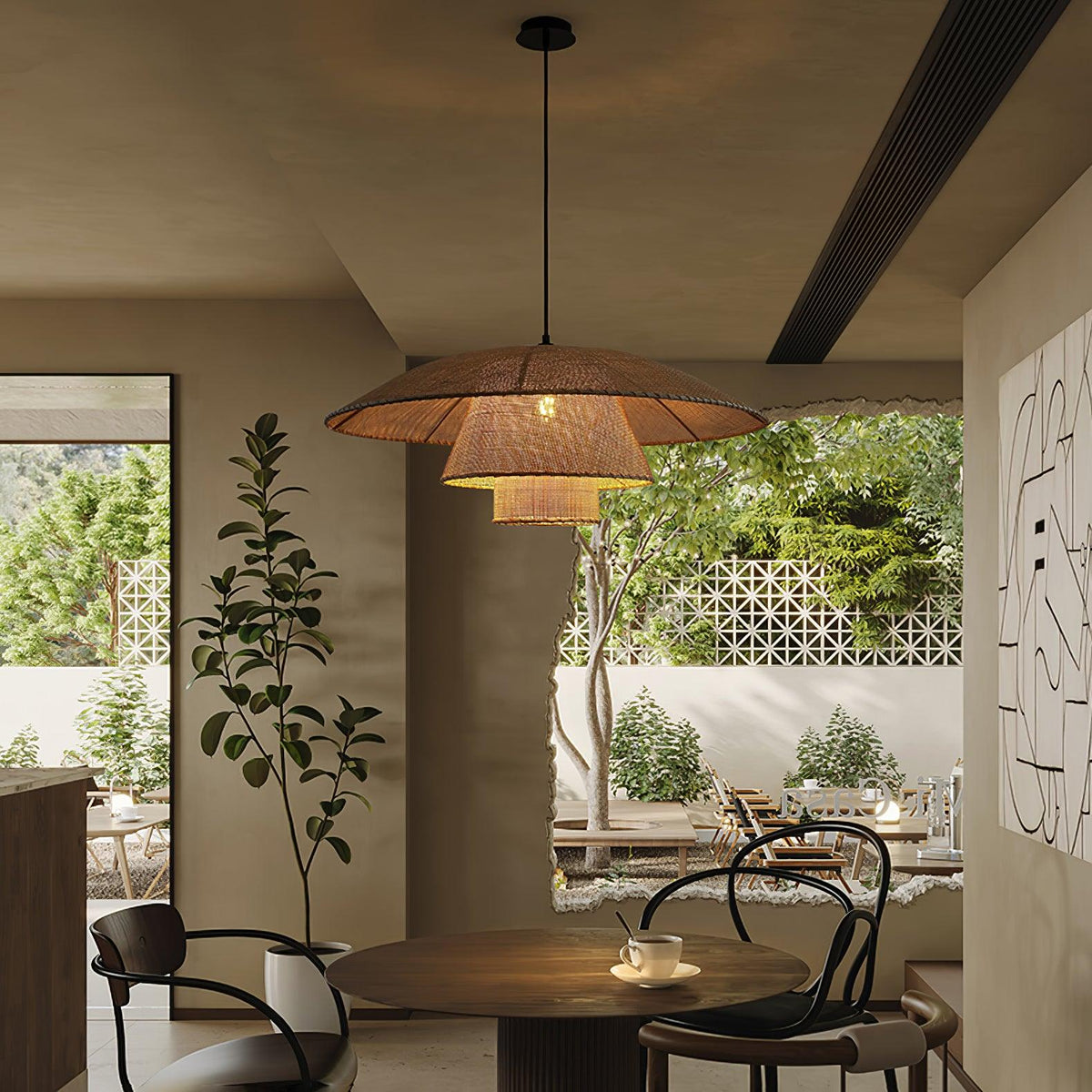 Orvellace Rotin Vintage Pendentif Lampe - Neutralighting