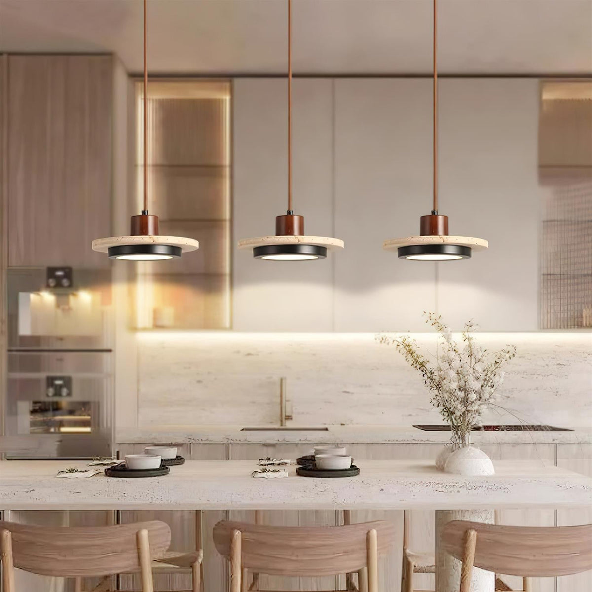 Solaro Suspension LED Travertin - Neutralighting