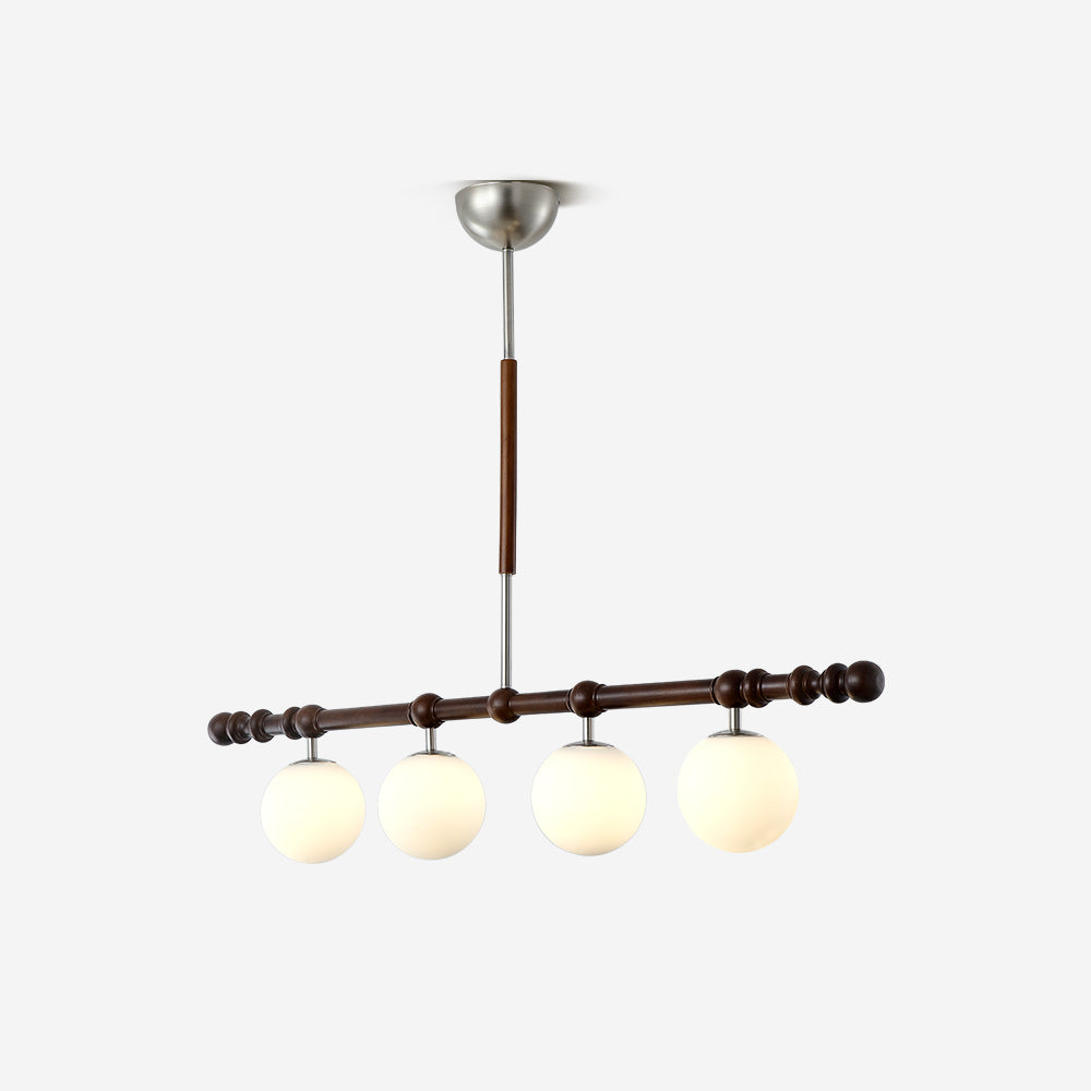 Hayes Lustre Bois Linéaire Boules en Verre - Neutralighting