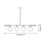 Hayes Lustre Bois Linéaire Boules en Verre - Neutralighting