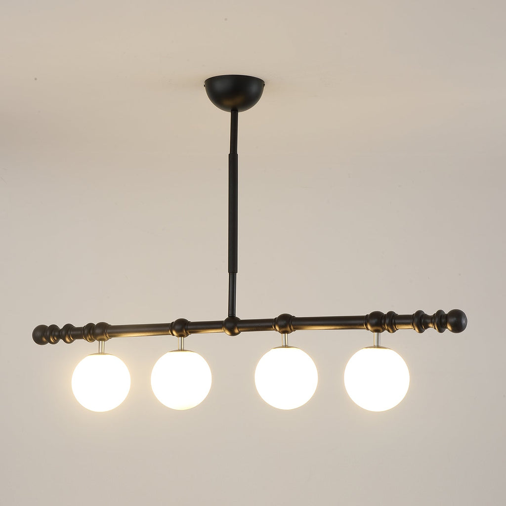 Hayes Lustre Bois Linéaire Boules en Verre - Neutralighting