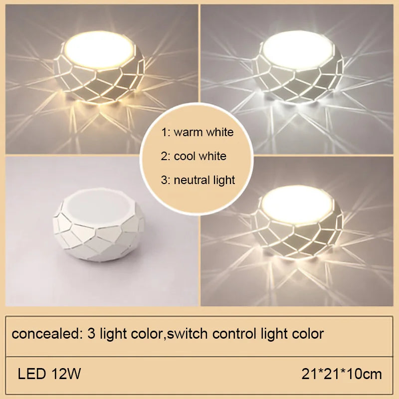 Plafonnier LED moderne simplicité 5W 12W Léane Courbe - Une Note Actuelle dans le Décor