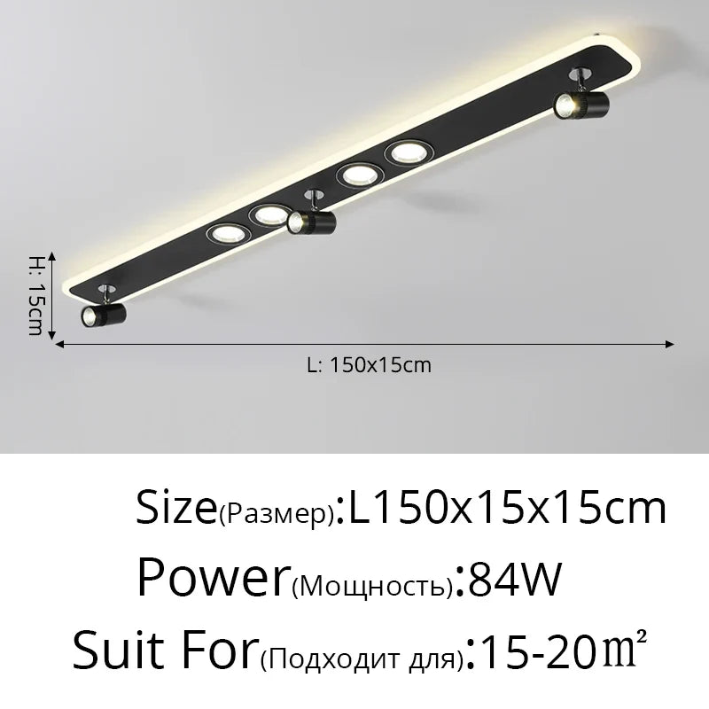 Plafonnier Acrylique LED à spots Solange Élan - Une Présence Décorative Affirmée