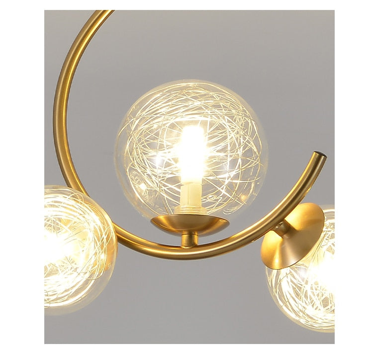 Valentina Boule de Verre Bulles Lampes Suspendues Lampes Dorées Suspension - Neutralighting