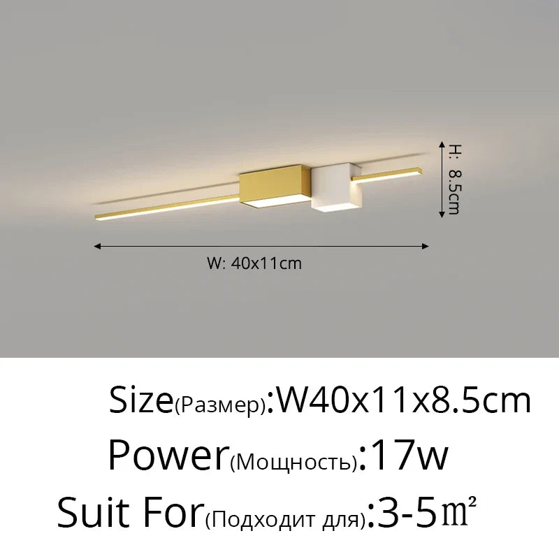 Plafonnier — LED nordique minimaliste pour long couloir