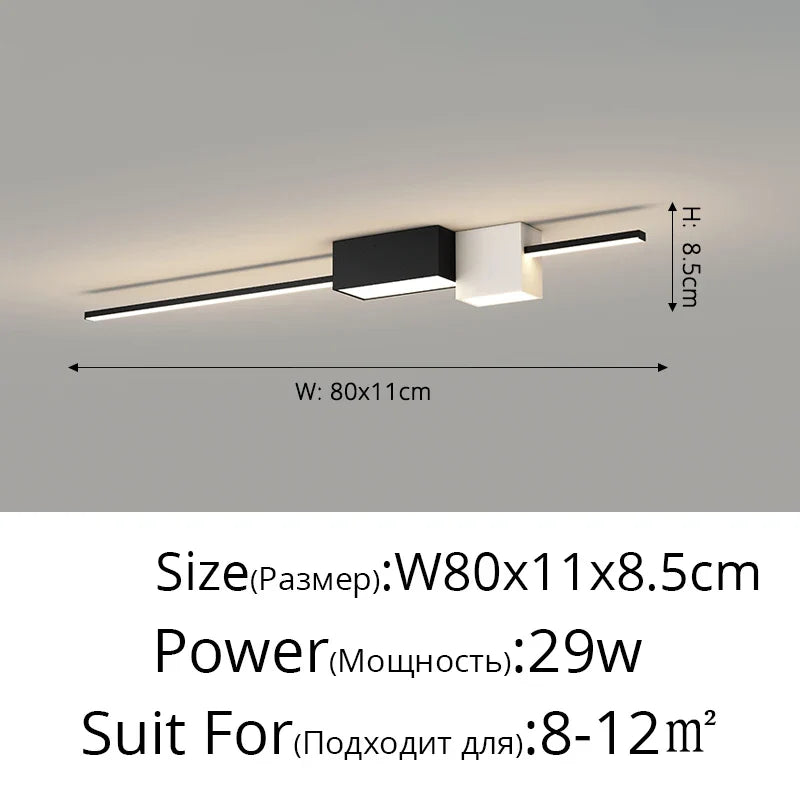 Plafonnier — LED nordique minimaliste pour long couloir