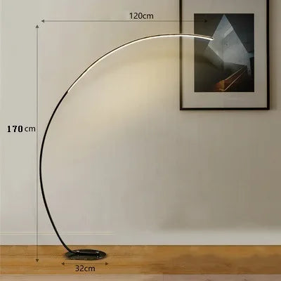 Lampadaire LED à arc moderne nordique – Alviane Arabesque