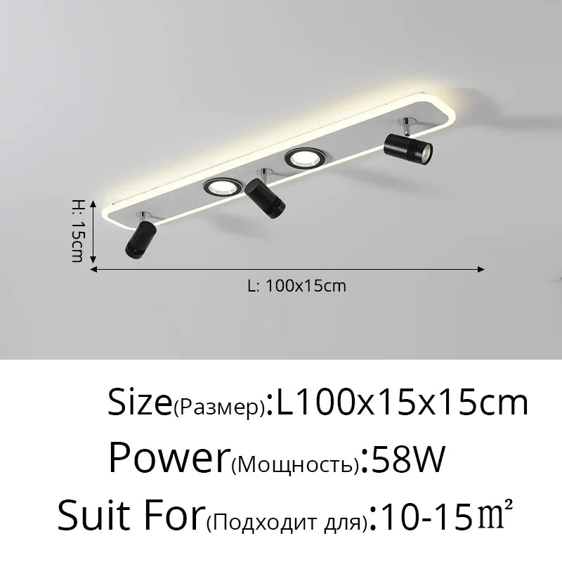 Plafonnier Acrylique LED à spots Solange Élan - Une Présence Décorative Affirmée