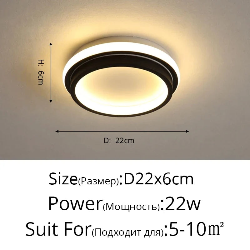 Plafonnier — Allée LED plafonnier pour couloir balcon chambre éclairage AC110V AC220V moderne nordique intérieur lumières cuisine luminaires luminaria