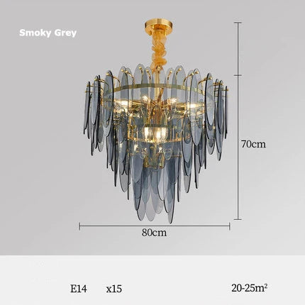 Lustre — LED art déco en fer et verre design élégant pour éclairage moderne