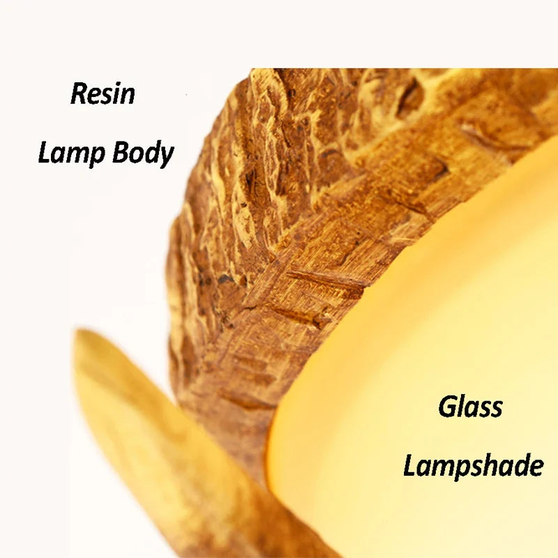 Plafonnier — Rétro en bois et résine style pays américain antique