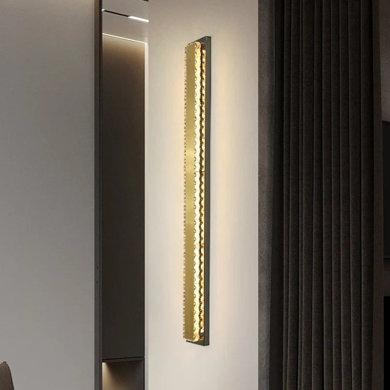 Applique murale — De luxe dorée longue bande imperméable décoration ambiance extérieure