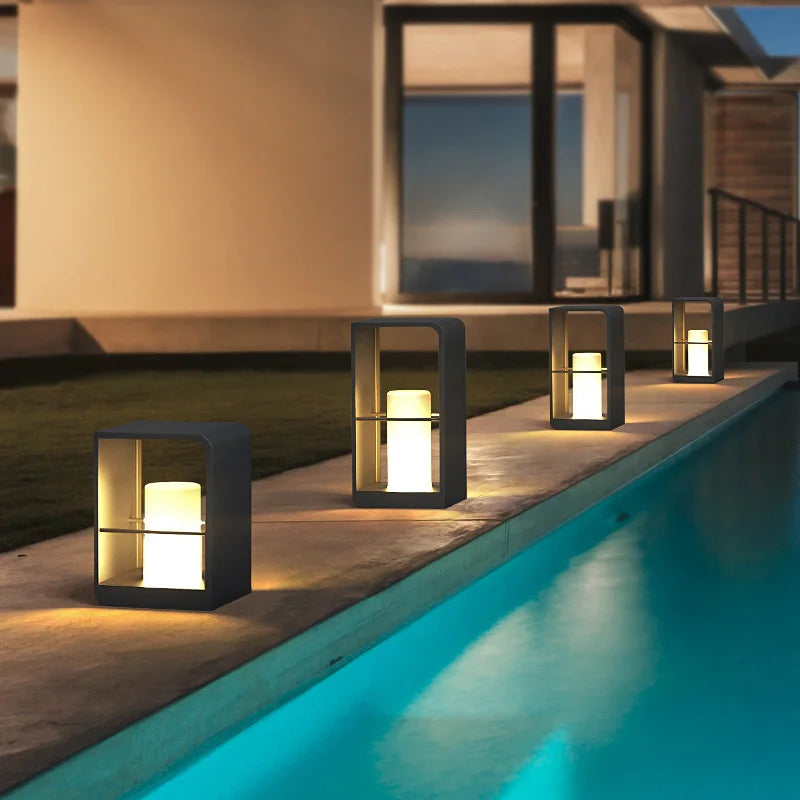 lampe de jardin solaire à led avec télécommande étanche pour extérieur