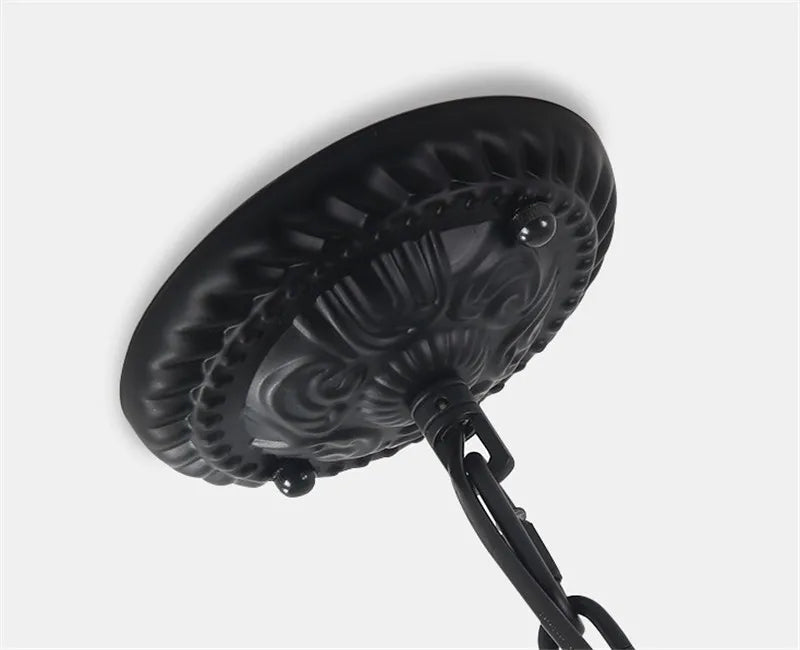 Lustre — Industriel rétro avec cristal pour bar et restaurant