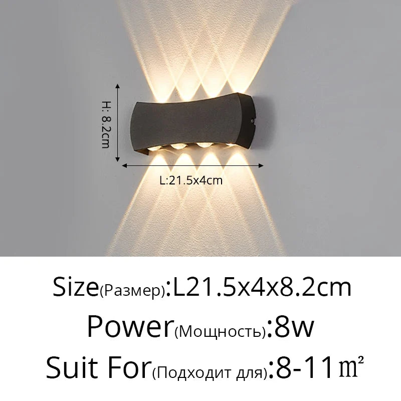 Applique murale — LED moderne imperméable pour extérieur minimaliste