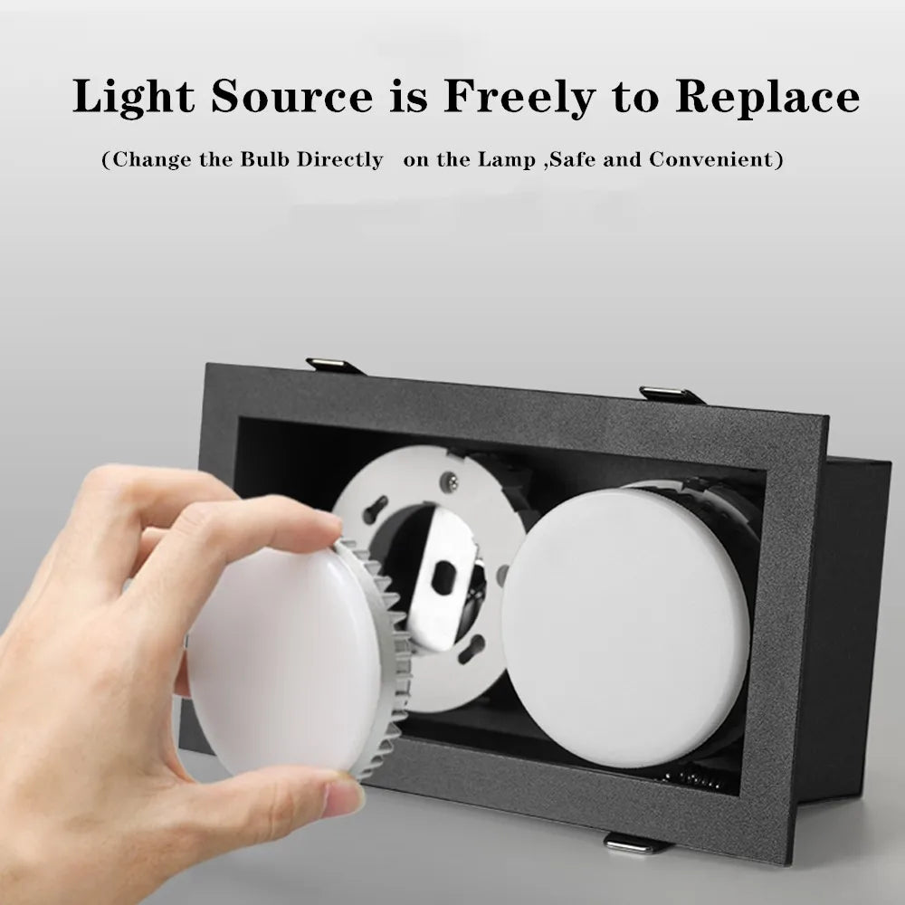 Spot led encastrable plafond sans éblouissement Alban Rondeau en Aluminium - Caractère & Élégance dans le Décor