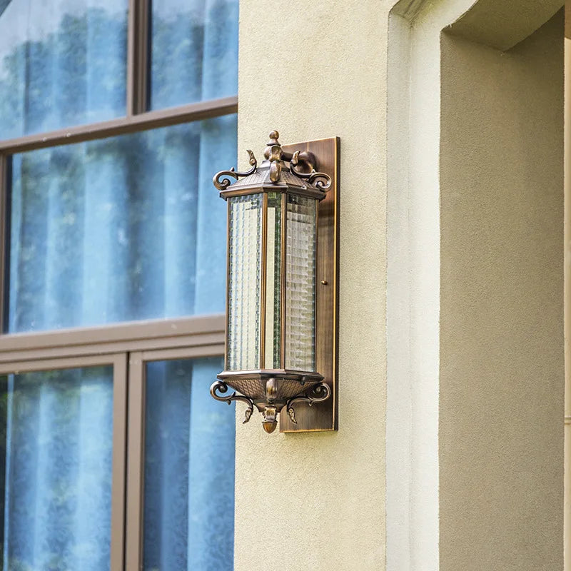 Applique murale — Vintage extérieur porche lumière rétro étanche E27 éclairage maison européenne porte jardin couloir extérieur