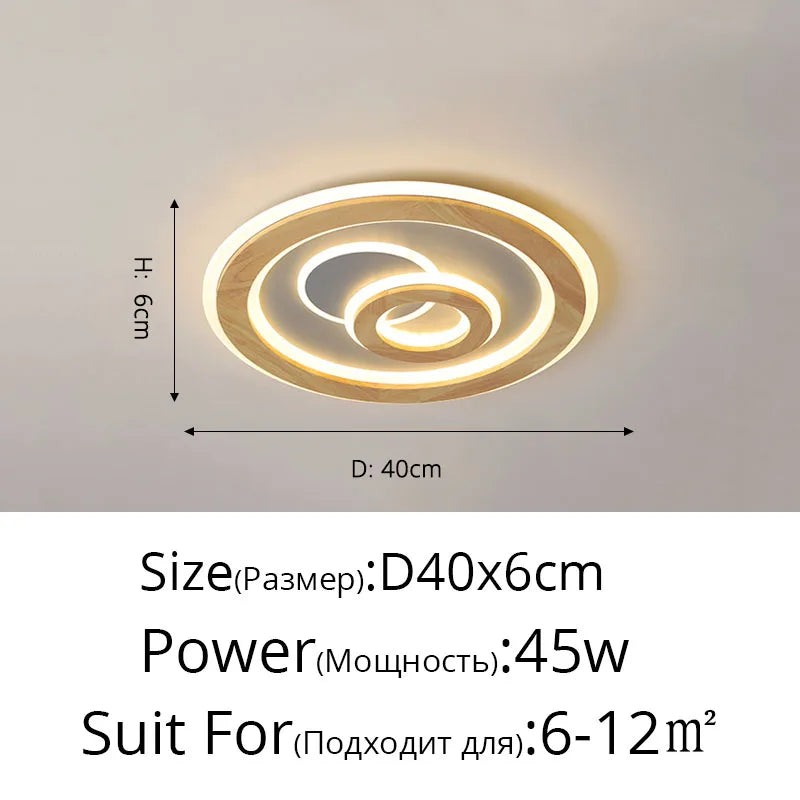 Plafonnier led modernes à luminosité réglable pour décoration Paul Récital en Bois - Esprit Naturel & Décor Chaleureux