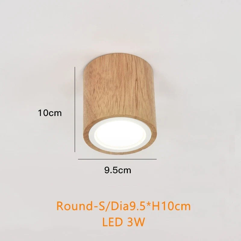 Spot Led rond en bois au design nordique Melchior Échappée - Le Charme du Bois au Quotidien