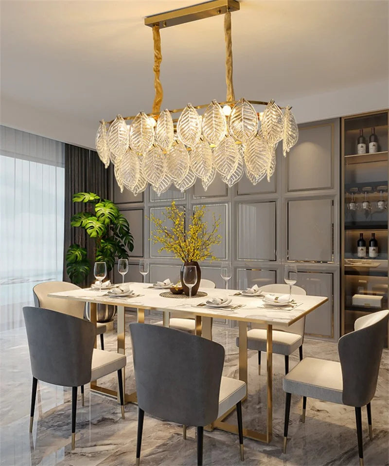 Lustre — Vintage moderne en verre doré pour décoration intérieure