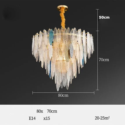 Lustre — LED art déco en fer et verre design élégant pour éclairage moderne
