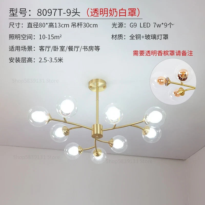 Suspension — LED moderne nouvelle lampe suspension moléculaire nordique
