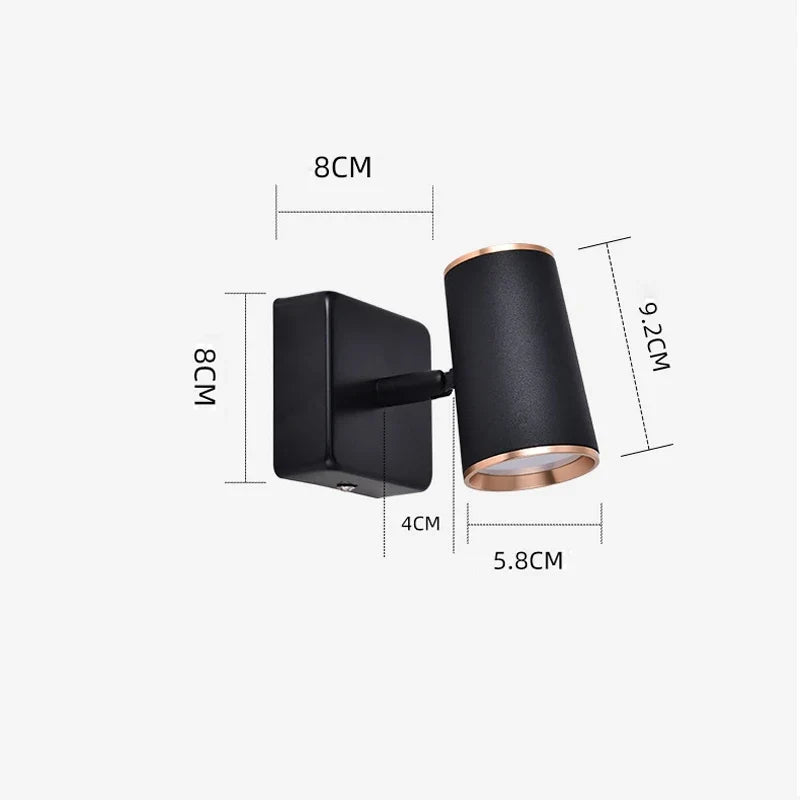 lampe de chevet led rotative à 360 degrés pour maison hôtel