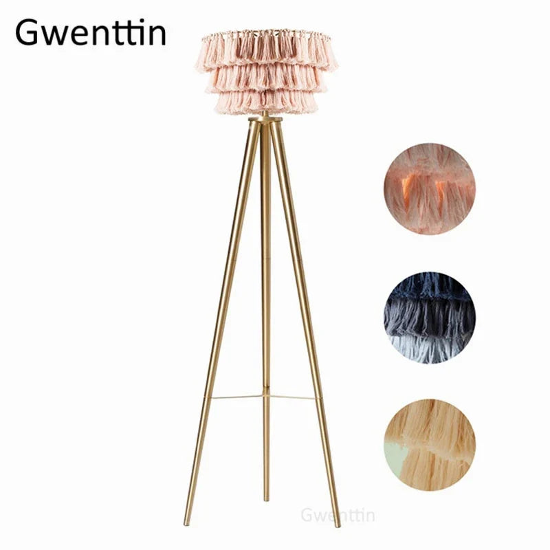 Lampadaire — Créatif en fil de soie avec trépied nordique décoratif