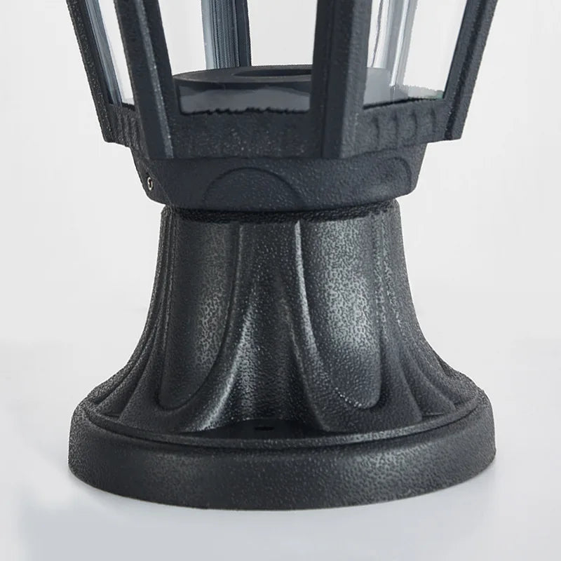 design italien colonne hexagonale lampe extérieure villa cour passerelle