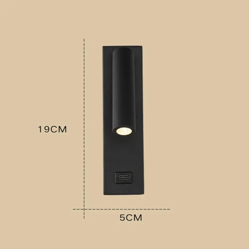 Spot led rotatif moderne avec interrupteur en métal pour lecture Samia Rivage - Une Note Actuelle dans le Décor