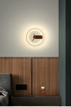 Applique Murale Métal/Bois Ronde Scandinave, Salon - Neutralighting