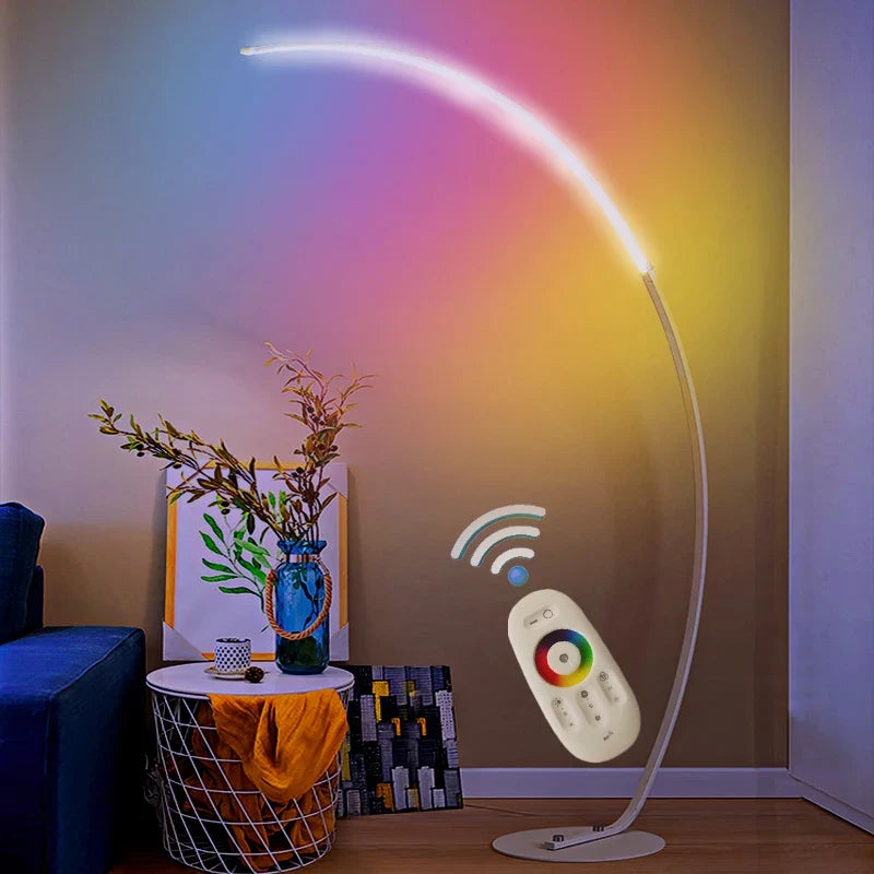 Lampadaire LED à arc moderne nordique – Alviane Arabesque